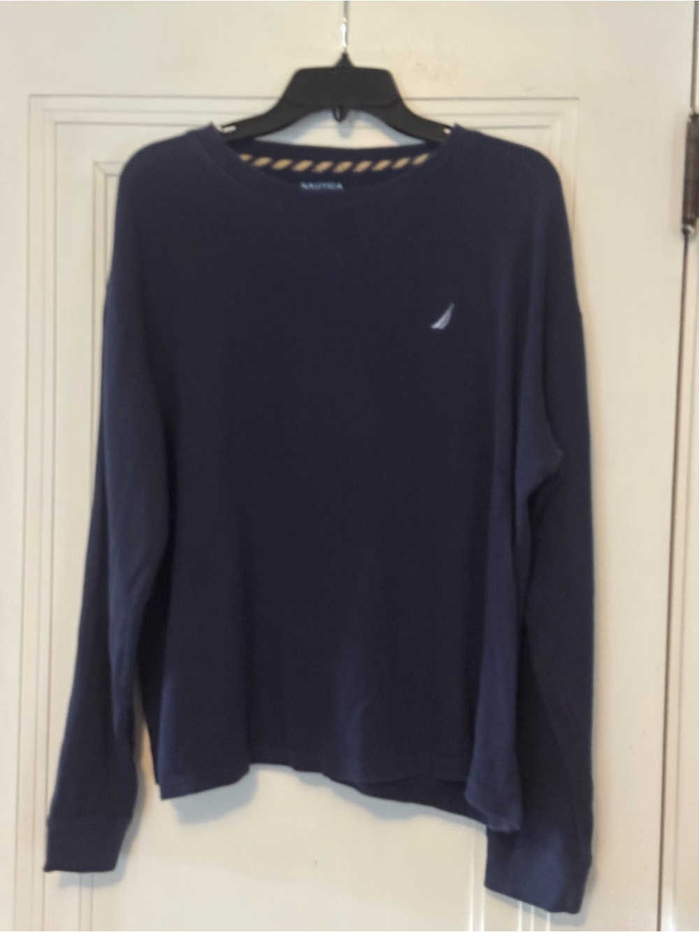 Nautica Navy Blue Long Sleeve Shirt Men’s Size Large